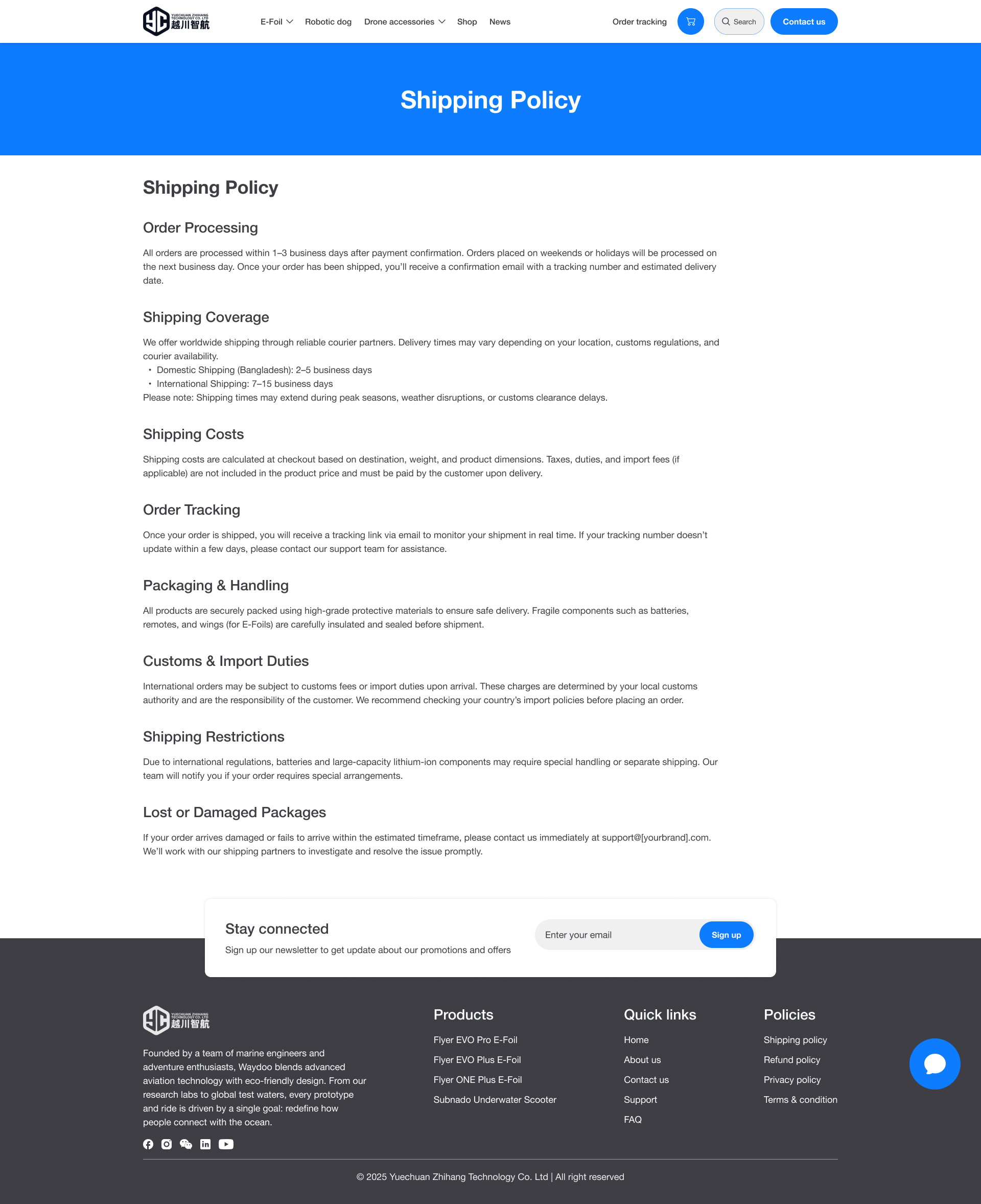 UI design friendstudio-digital marketing yczhihang Shipping Policy