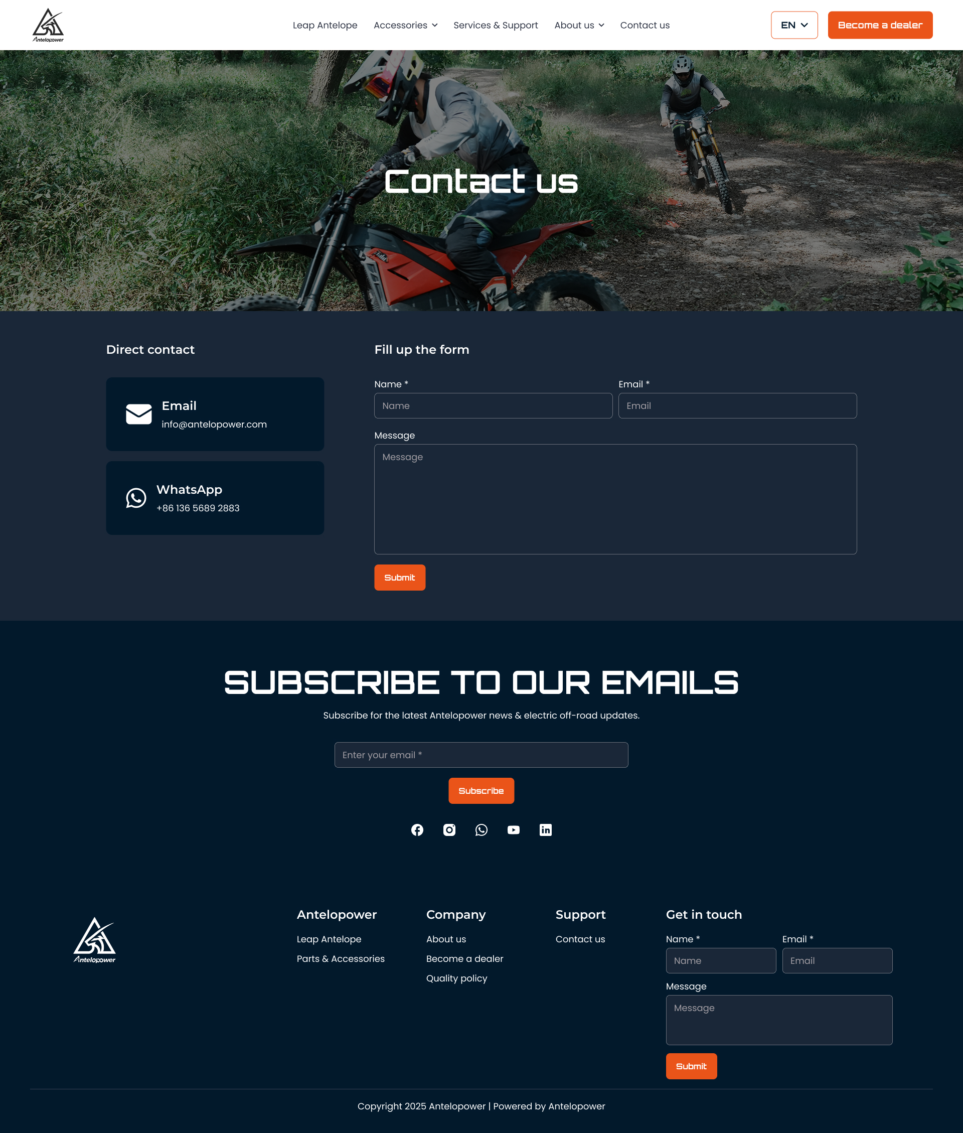 UI design friendstudio-digital marketing antelopower Contact us